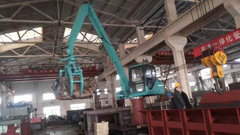 “雙動力”抓鋼抓料機